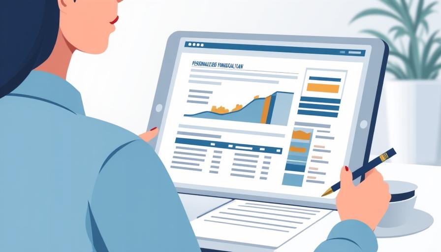 Illustration of a personalized financial plan being sketched on a tablet.